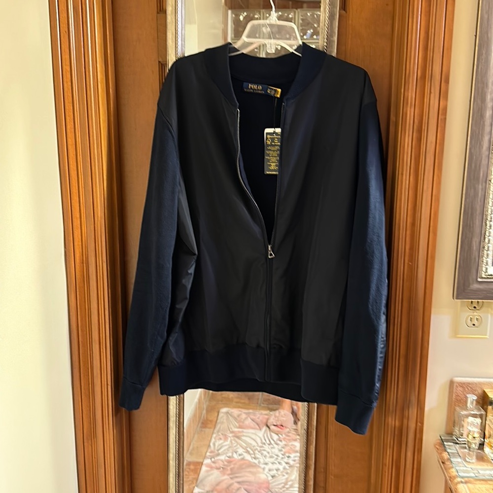 Ralph Lauren bomber style hybrid full zip sweater